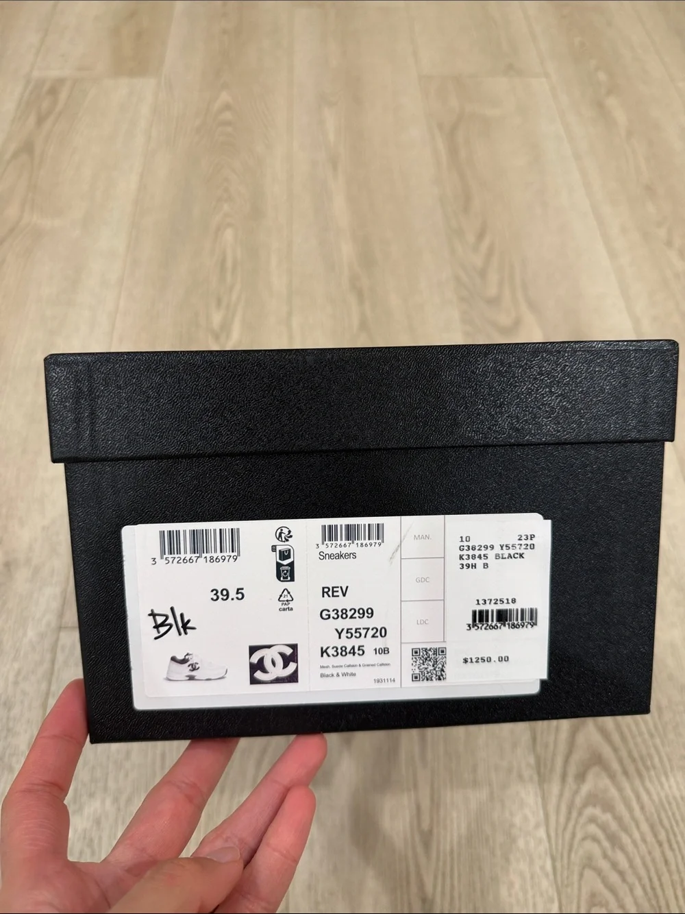 CHANEL Black and White Logo Box